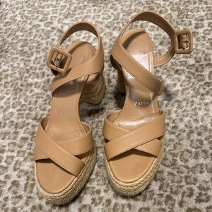 Christian Louboutin Tan Platform Sandals